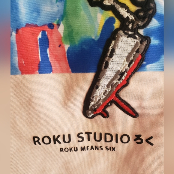 Roku Studios "Torn Dream" peachy pink XL Short Sleeve Unisex Tee. FF109 - Picture 3 of 12